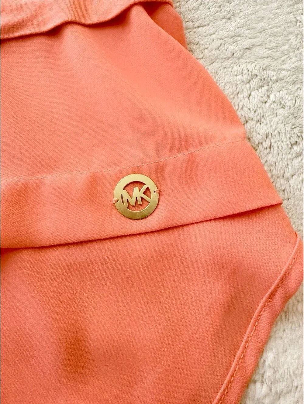 Michael Kors Coral Layered Sleeveless Blouse Women’s Top Size M